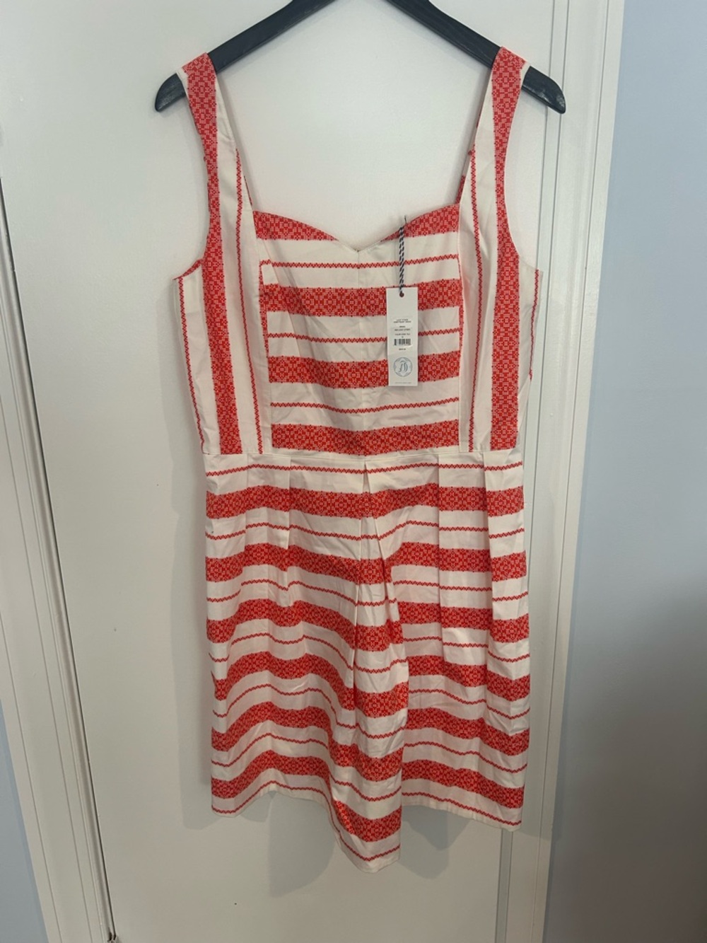 NWT Draper James Orange Striped Sundress